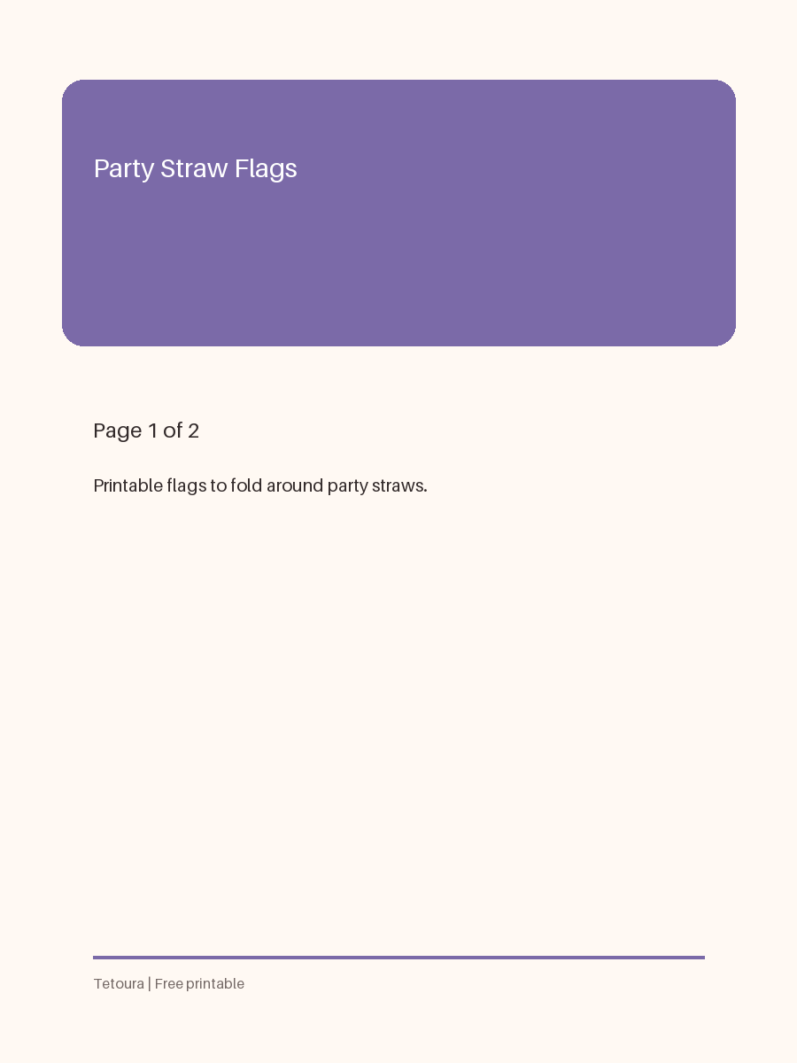 Preview of Party Straw Flags