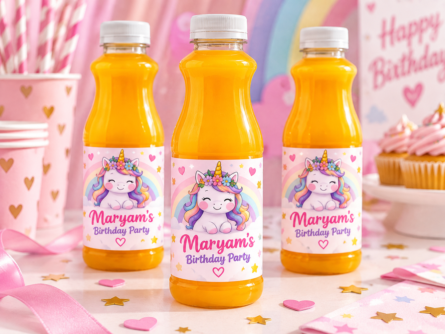 Juice Bottle Labels design example