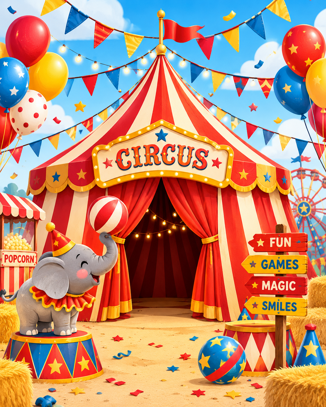 Circus Carnival Celebration theme artwork