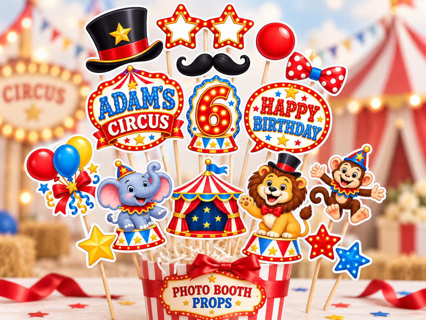 Circus Photo Booth Props collection